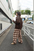 起毛チェックラフパンツ